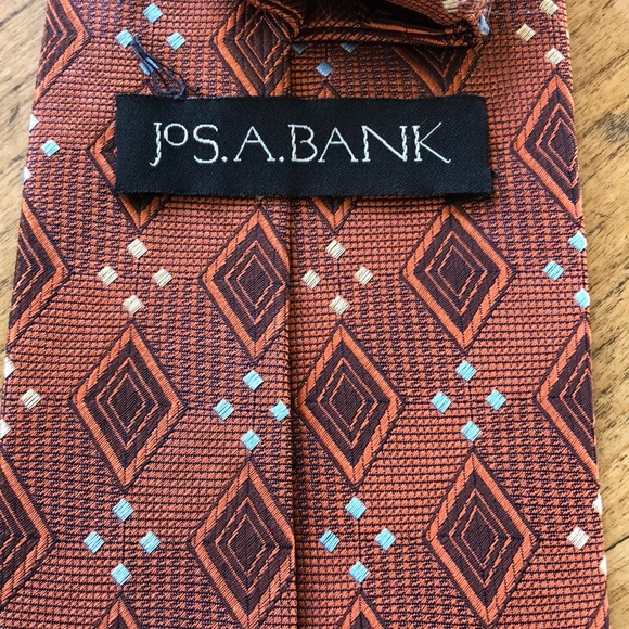 Diamond orange Jos A. bank tie - Picture 4 of 5